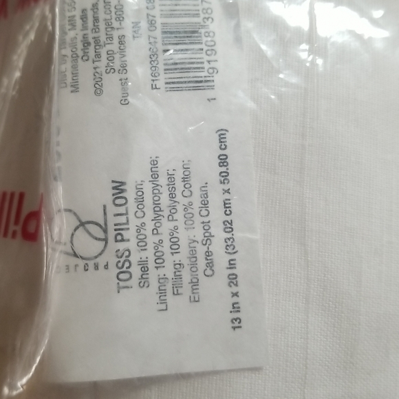 Geo embroidered toss pillow - Picture 3 of 5